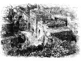 Houses in Nazareth, showing outside staircase & men on roof